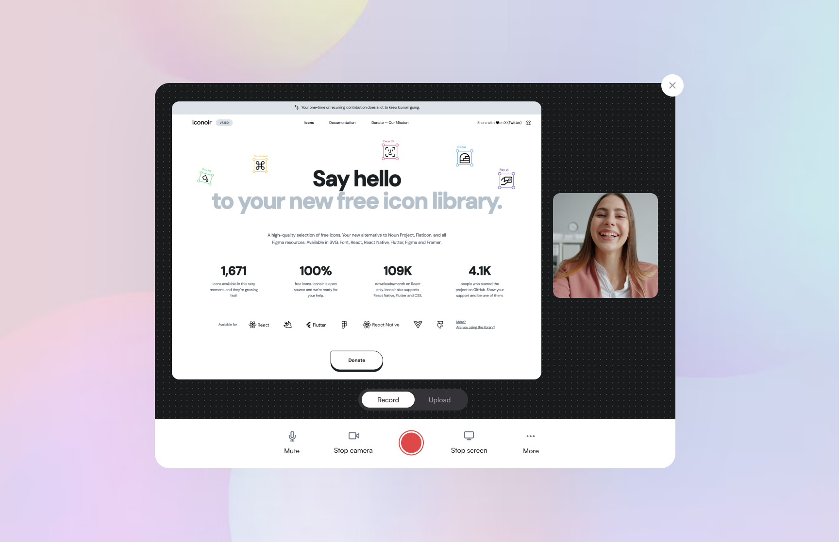 Graba directamente desde el editor
